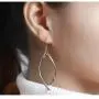 Stainless Steel Rhombic Wave Shaped Simple Plain Dangle Earrings