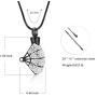 zeqingjw Cremation Urn Necklace for Ashes Fan Shape Crystal Pendant Necklace for Women Memorial Ashes Jewelry Locket