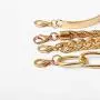 4 Pcs 14K Gold Plated Chunky Paperclip Link Chain Bracelet for Women Girls,Punk Twisted Rope Adjustable Bracelets Dainty Jewelry
