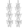Nicole Miller New York Silvertone Casted Cutout Layered Butterfly Fashion Dangle Earrings