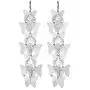 Nicole Miller New York Silvertone Casted Cutout Layered Butterfly Fashion Dangle Earrings Nicole Miller New York Silvertone Casted Cutout Layered Butterfly Fashion Dangle Earrings