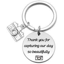 HN HNHB Thank You Capturing Our Day Beautifully Thank You Keychain Photographer Gift Wedding Jewelry Gifts
