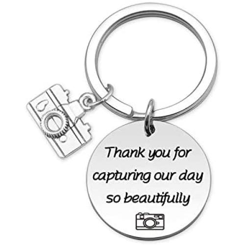 HN HNHB Thank You Capturing Our Day Beautifully Thank You Keychain Photographer Gift Wedding Jewelry Gifts