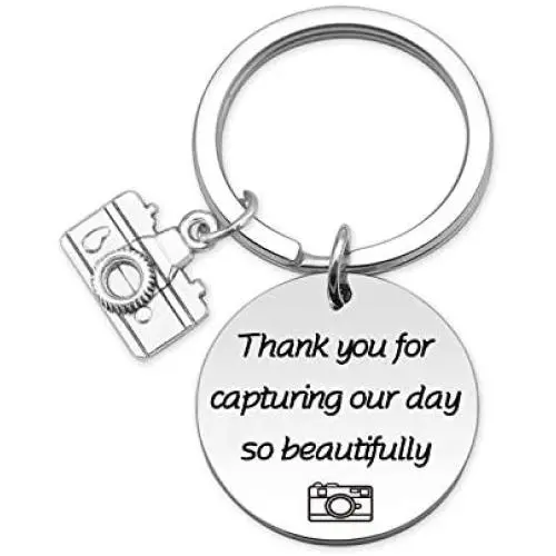 HN HNHB Thank You Capturing Our Day Beautifully Thank You Keychain Photographer Gift Wedding Jewelry Gifts