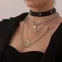 Bmadge Punk Leather Choker Necklace Layered Silver Lock and Key Pendant Chunky Chain Necklaces Spike Letter Chain Jewelry for Women and Girls Bmadge Punk Leather Choker Necklace Layered Silver Lock and Key Pendant Chunky Chain Necklaces Spike Letter Chain Jewelry for Women and Girls
