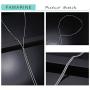 FAMARINE CZ Long Necklace, Rhinestone Bar Y Lariat Necklace Silver Tone for Women Birthday Gift