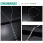 FAMARINE CZ Long Necklace, Rhinestone Bar Y Lariat Necklace Silver Tone for Women Birthday Gift FAMARINE CZ Long Necklace, Rhinestone Bar Y Lariat Necklace Silver Tone for Women Birthday Gift