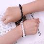 YADOCA 2 Pcs Magnetic Couples Bracelets for Women Men Beaded Matching Bracelets for Him and Her Connect Bracelet Crown Bracelet for Couple Valentine’s Day Gift Best Friend Bracelets Friendship