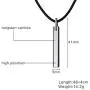 VNOX Free Engraving Tungsten Carbide Vertical Bar Pendant Necklace for Men Women,Free Chain 20''