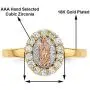 Savlano 18K Gold Plated White Yellow & Rose Three Color Lady of Guadalupe Virgin Mary with Round Cut Cubic Zirconia Womens Girls Religious Ring Comes Gift Box Savlano 18K Gold Plated White Yellow & Rose Three Color Lady of Guadalupe Virgin Mary with Round Cut Cubic Zirconia Womens Girls Religious Ring Comes Gift Box