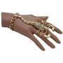TFJ Women Fashion Jewelry Hand Chain Metal Long Scorpion Wrist Bracelet Slave Ring Gold