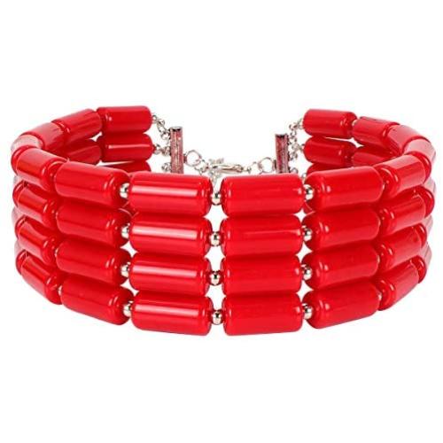 KOSMOS-LI Fashion Beads Choker Necklace for Women Statement Jewelry
