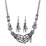 LZHLQ Skeleton Bone Hand Necklace Collar Necklace Gothic Double Skull Hand Claw Punk Necklace for Women Men
