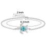 OneSight Blue Opal Sea Turtle Bracelet/Anklet/Necklace/Earring Sterling Silver Bracelets Jewelry for Women Gifts