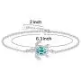 OneSight Blue Opal Sea Turtle Bracelet/Anklet/Necklace/Earring Sterling Silver Bracelets Jewelry for Women Gifts