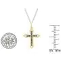 Dazzlingrock Collection 10K Round Gemstone Ladies Cross Pendant (Silver Chain Included), Yellow Gold Dazzlingrock Collection 10K Round Gemstone Ladies Cross Pendant (Silver Chain Included), Yellow Gold
