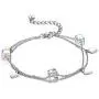 AOBOCO Sterling Silver Aurora Crystal Bracelet with Love Heart Charms, Aurore Boreale Crystals from Austria, Double Layer Chain Bracelet, Anniversary Birthday Gifts Aurora Jewelry for Women AOBOCO Sterling Silver Aurora Crystal Bracelet with Love Heart Charms, Aurore Boreale Crystals from Austria, Double Layer Chain Bracelet, Anniversary Birthday Gifts Aurora Jewelry for Women