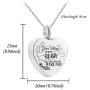 Heart Cremation Urn Necklace for Ashes Urn Jewelry Memorial Pendant with Fill Kit and Gift Velvet Bag - Your wings were ready but our hearts were not