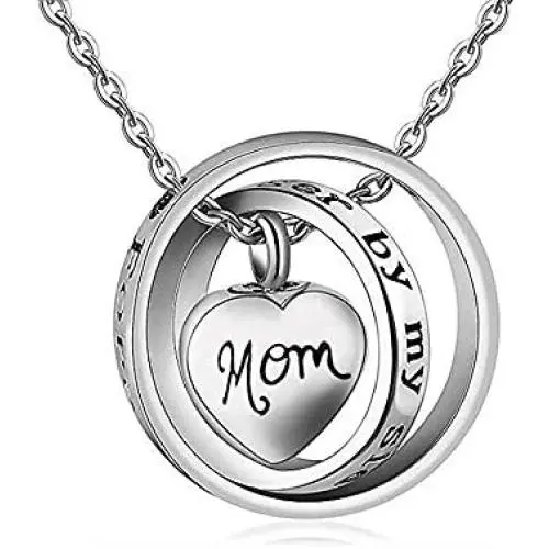 Two Circled with Heart Cremation Charm Pendant Stainless Steel Memorial Urn Necklace Ashes Holder Urn Keepsake Jewelry Two Circled with Heart Cremation Charm Pendant Stainless Steel Memorial Urn Necklace Ashes Holder Urn Keepsake Jewelry