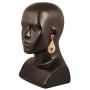 Touchstone Indian Bollywood Rhinestone bridal designer jewelry earrings for women