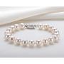 Pearl Bracelets Freshwater Cultured Genuine Pearl Bracelet with Sterling Silver Clasp Pearl Jewelry Gift for Women Girls Bridesmaid 7.1 Inches 6-7mm/7-8mm/8-9mm/9-10mm/10-11mm