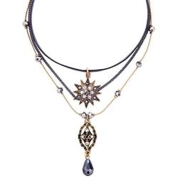 Multilayer Necklace,AILUOR Vintage Star Choker Chain Leather Pendant Layer for Women Jewelry