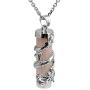Jovivi 2pc Dragon Wrapped Round Ball Cylinder Gemstone Healing Crystal Pendant Necklaces Set