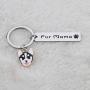 BEKECH Dog Mom Gift Fur Mama Keychain Paw Print Dog Lover Jewelry Dog Person Gift Mom of Dogs Gift
