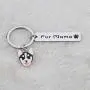 BEKECH Dog Mom Gift Fur Mama Keychain Paw Print Dog Lover Jewelry Dog Person Gift Mom of Dogs Gift
