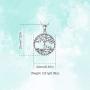 LOVEON Sterling Silver Tree of Life Necklace, Family Love Tree Pendant Necklace Tree of life Jewelry for Women, 18'' Chain