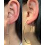 Ofeiyaa 9 Pairs Chain Tassel Earrings Wave Threader Ball Dangle Drop Chain Earrings Set Curved Threader Earrings For Women Girls Silver Gold Tone