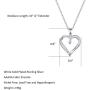 Agvana Sterling Silver Heart Necklace for Women Simulated Diamond Cubic Zirconia CZ Infinity Love Heart Dainty Pendant Jewelry Anniversary Birthday Gifts for Her Teen Girls Wife Her Yourself, 16+2