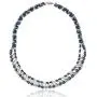 Elegant Womens Hematite Magnetic Therapy Necklace with Healing Stones Pain Relief for Neck Arthritis Migraine Headaches Shoulders and Back (Regular, Blue Cat Eye)