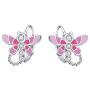 S925 Sterling Silver Animal Leverback Stud Dangle Earrings, Butterfly Dragonfly Ladybug Cat Bear Earrings