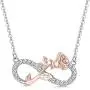 Sllaiss Sterling Silver Infinity Rose Pendant Necklace for Women Sets with Austria Zirconia 18K White Gold Plated Jewelry with Gift Box Sllaiss Sterling Silver Infinity Rose Pendant Necklace for Women Sets with Austria Zirconia 18K White Gold Plated Jewelry with Gift Box