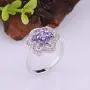 Uloveido Womens Platinum Plated Cubic Zirconia Flower Pendant Necklace Hoop Earrings and Rings Set Crystal Wedding Jewelry T489 Uloveido Womens Platinum Plated Cubic Zirconia Flower Pendant Necklace Hoop Earrings and Rings Set Crystal Wedding Jewelry T489