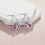 Owl Earrings Sterling Silver Owl Dangle Drop Earrings for Women Jewelry Gifts