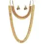 YouBella Gold Plated Long Traditional Maharani Coin Necklace Set with Earrings for Girls and Women