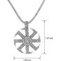 Myshape Slavic Kolovrat Pendant Amulet Slavic Sun Wheel Necklace Kolovrat Pagan Jewelry Gift