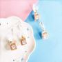 Mountainer Creative Handmade Mini Simulation Food Toast Dangle Earrings for Women Cute Bread Drop Earrings Funny Jewelry Gift