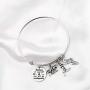 Runner Bracelet Marathon Running Gift Believe in Yourself and You Will be Unstoppable Runner Inspirational Jewelry (silver)