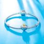 Autism Awareness Charm 925 Sterling Silver Puzzle Piece Enamel Colorful Charms and Live Love Laugh Beads for Bracelets