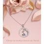 Giraffe Necklace for Mom from Daughter Sterling Silver Always My Mother Forever My Friend Giraffe Jewelry Gift for Women