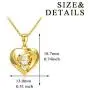 18k Gold Heart Jewelry Necklace for Women, Solid Gold Chain and Pendant Necklace for Her, Anniversary Jewelry Present for Wife, Gifts for Mother,18'' 18k Gold Heart Jewelry Necklace for Women, Solid Gold Chain and Pendant Necklace for Her, Anniversary Jewelry Present for Wife, Gifts for Mother,18''