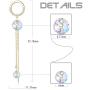 Sllaiss Aurora Linear Drop Earrings for Women with Swarovski Crystals 14K Gold Plated Dangle Earrings Fashion Jewelry Gifts