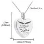 Cremation Urn Necklace for Angel Wings with 12 Birthstones Heart Memorial Keepsakes Pendant Ashes Jewelry-Your Wings were Ready My Heart was Not