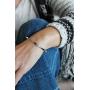 Tally Puppy Breathe Bracelet Engraved Mantra Bangle Cuff Bracelet Inspirational Bracelets for Women, Best Friend, Silver Color or Rose Gold, Gift For Teen, Girls