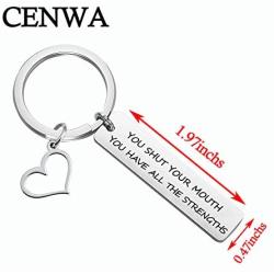 CENWA Parks and Recreation Inspired Gift You Shut Your Mouth You Have All The Strengths Keychain Leslie Knope Inspired Jewelry