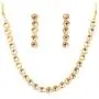 Touchstone Indian Bollywood Intricately Crafted Diamond Look Rhinestone Crystal Colorful Wedding Designer Jewelry Necklace Set in Gold and Silver Tone for Women.