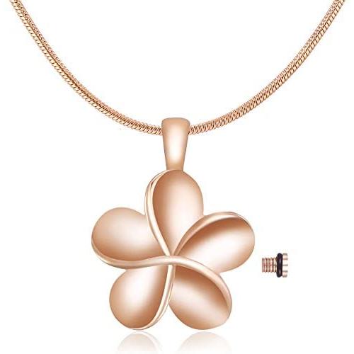 Shiny Sun Flower Urn Jewelry Stainless Steel Cremation Keepsake Memorial Ashes Pendant Female Necklace